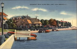 Edgemont Drive Along Deal Lake Postcard