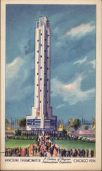 Havoline Thermometer, Chicago World's Fair Postcard