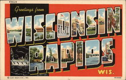 Greetings from Wisconsin Rapids Postcard Postcard