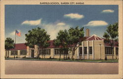 Garfield School Garden City, KS Postcard Postcard
