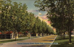 Typical Company Street - Gunter Field Montgomery, AL Postcard Postcard