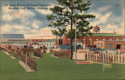 Air Depot Groups at Formal Inspection, Brookley Field Mobile, AL Postcard Postcard
