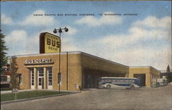 Union Pacific Bus Station Postcard