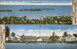 Old Fort Wilkins on Lake Fanny Hooe, Copper Harbor Postcard