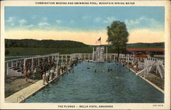 Combination Wading and Swimming Pool, Mountain Spring Water Postcard