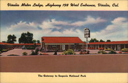 Visalia Motor Lodge California Postcard Postcard