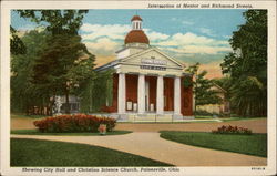 City Hall and Christian Science Church Postcard