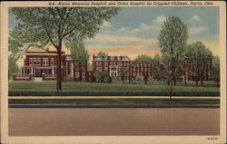 Elyria Memorial Hospital and Gates Hospital for Crippled Children Ohio Postcard Postcard