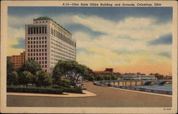 Ohio State Office Building and Grounds Postcard