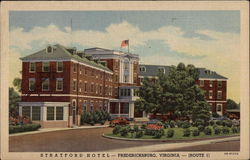 Stratford Hotel, on Route 1, in Fredericksburg Postcard