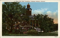 White Hall, Girls' Dormitory, Tuskegee Institute Alabama Postcard Postcard