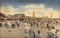 Oceanfront Promenade in Daytona Beach Postcard