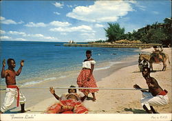 Doing The Limbo on the Beach Jamaica