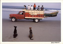 Fishermen on the Beach Ecuador South America