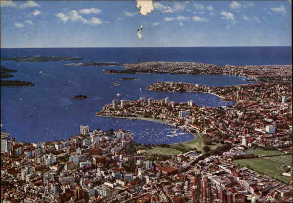 Aerial View of Sidney Harbour Australia