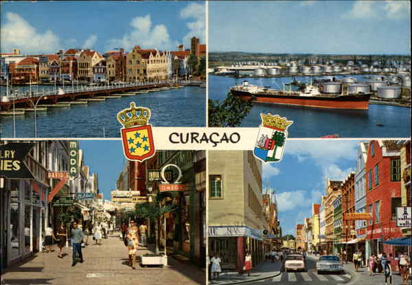 Various Views of City Curacao Netherland Antilles Caribbean Islands