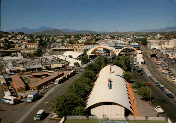Bird's Eye View of Border Crossing Nogales Mexico
