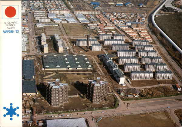 Aerial View of Olympic Village Sapporo Japan