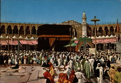 The Tawaf around Holy Kaba Postcard
