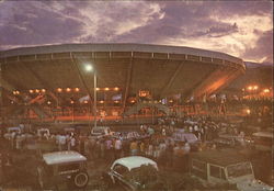 Night View - Plaza de Toros " Cafiaveralejo" Postcard