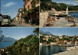 Various Views of Town and Coast Postcard