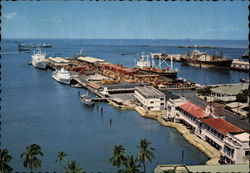 View of South Harbor Postcard