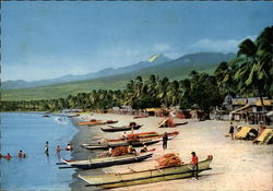 Talomo Beach with Mt. Apo Postcard