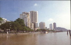 Partial View of the Malecon Simon Bolivar Postcard