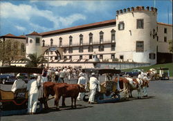 Entrance of the city and typical bullock carro Postcard