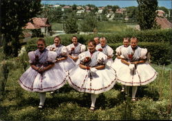 Girls wearing Traditional Costume Rimoc, Hungary Postcard Postcard