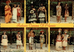 Authentic Costumes of Polynesia Postcard