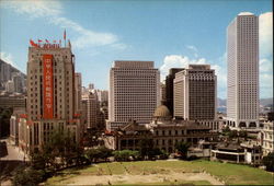 Harbour, Hotel and Business Premises of Central District Postcard
