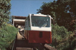 Hill Railway reaching the Mid-Way Stop Postcard