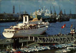 Abfahrt des Seebaderschiffes Hamburg, Germany Postcard Postcard