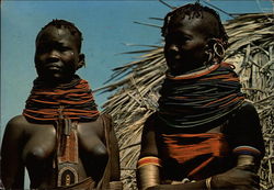 Tribes of Kenya - Turkana Girls Postcard