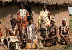 Pondo Men and Women in Tribal Dress Postcard