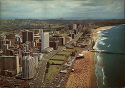 Aerial View of Beachfront Postcard