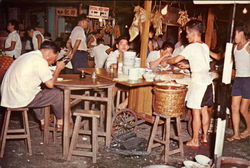 Street Stall Scene Postcard