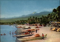 Talomo Beach with Mt. Apo Postcard