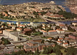 View over Town Trondheim, Norway Postcard Postcard