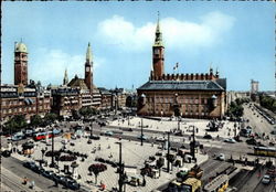 Town Hall Square Copenhagen, Denmark Postcard Postcard