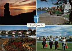 Summer Scenes by the Lake and the Sea Postcard