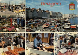 Various Views of Markets Postcard