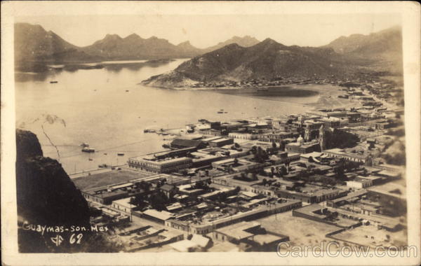 View over Town and Harbor Guaymas Mexico