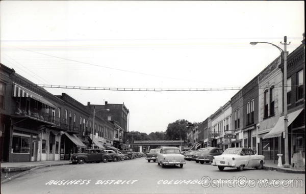 View of Business District Columbus Junction Iowa