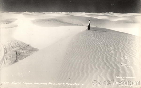 Man on the Sands P-517 White Sands National Monument New Mexico