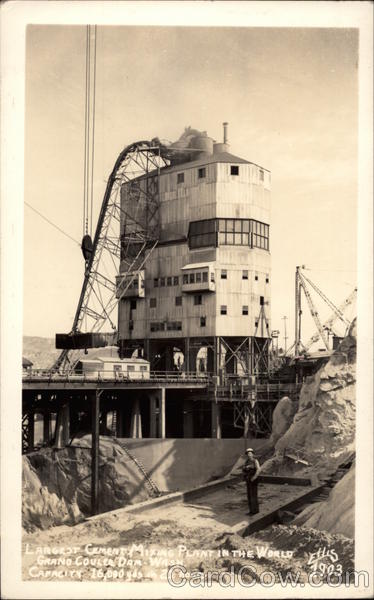 Largest Cement Mixing Plant in the World Coulee Dam Washington