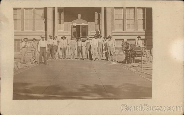 Photo of Workmen New Cement Walkway