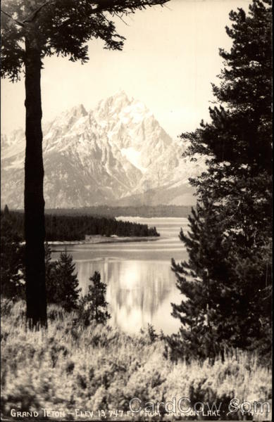 Grand Teton from Jackson Lake Wyoming