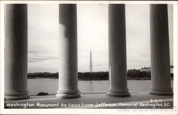 Washington Monument as seen from Jefferson Memorial District of Columbia